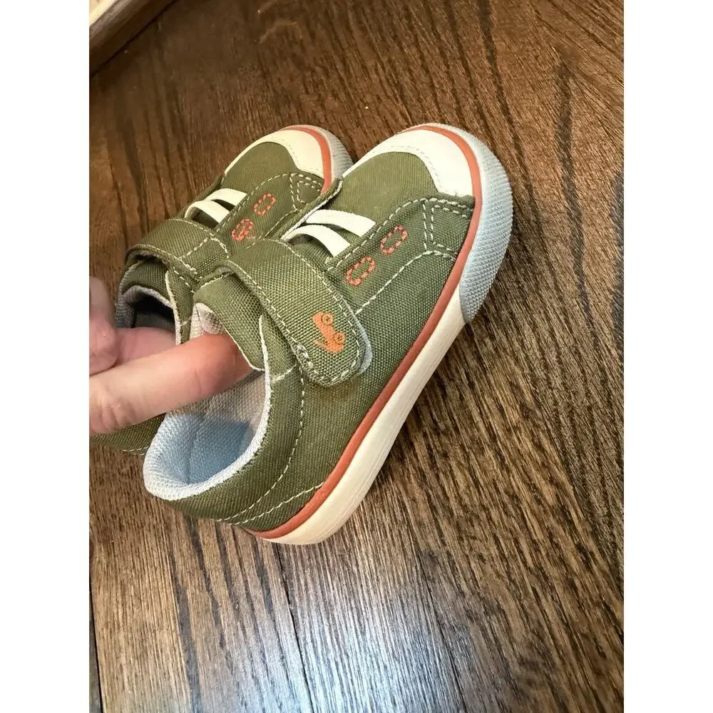 See Kai Run Alex Olive Green Sneaker Little Kids Sz 5c NEW
